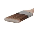 Tapered brush,flat paint brush,synthetic paint brush with long wooden handle