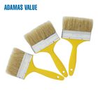 38-44mm Length Natural Paint Brush , Yellow Handle Pure Bristle Paint Brush
