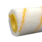 Polyacrylic Decorative Paint Roller , Smooth Paint Roller White With Yellow Stripe