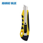 Auto retractable knife,tool knife,utility blade knife of 18mm ABS+TPR auto-lock utility knife