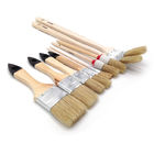 Round Natural real bristle paint brushes  Wooden Handle Real Hair Paint Brushes