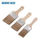 Angled Synthetic Paint Brush Durable Use With Short Wooden Handle