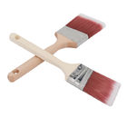 Tapered brush,wooden brush handle,synthetic paint brush with long wooden handle