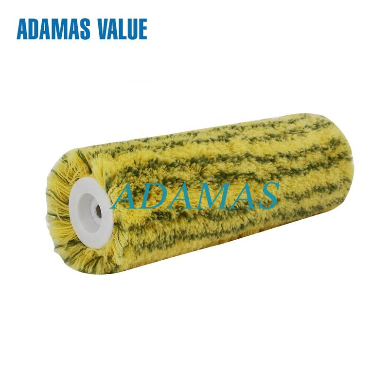 Synthetic Fiber House Painting Roller Multi Size Yellow With Black Strip