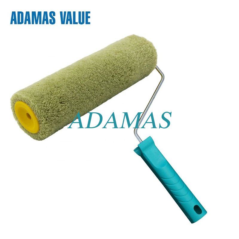 Green Fabric Wall Paint Roller , Acrylic Brush Professional Paint Roller