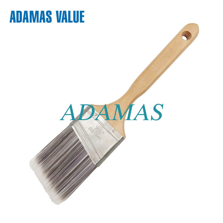 Angled paint brush,wood paint brush,paint brush filament with long wooden handle brush