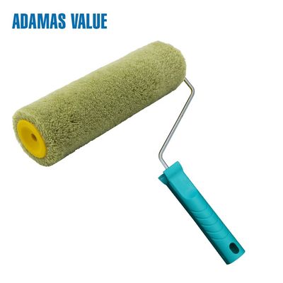 Green Fabric Wall Paint Roller , Acrylic Brush Professional Paint Roller